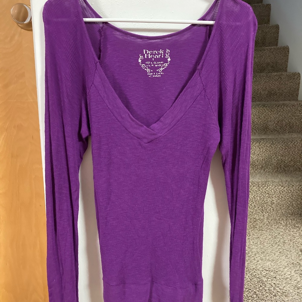 Long Sleeve Purple Tee